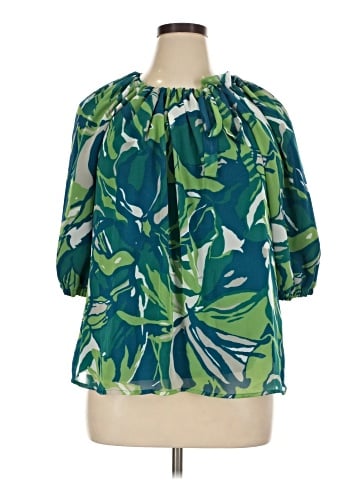 a.n.a. A New Approach 3/4 Sleeve Blouse (view 1)