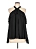 Ann Taylor LOFT 100% Polyester Black Sleeveless Blouse Size L - photo 1