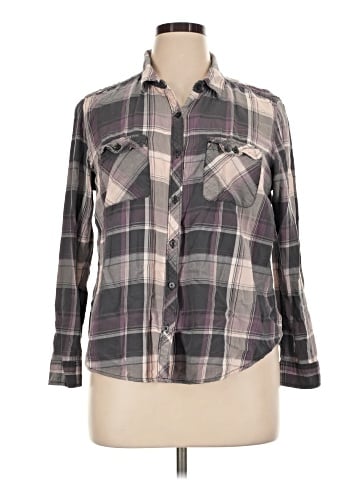 Faded Glory Long Sleeve Button-Down Shirt (view 1)