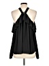 Ann Taylor LOFT 100% Polyester Black Sleeveless Blouse Size L - photo 2