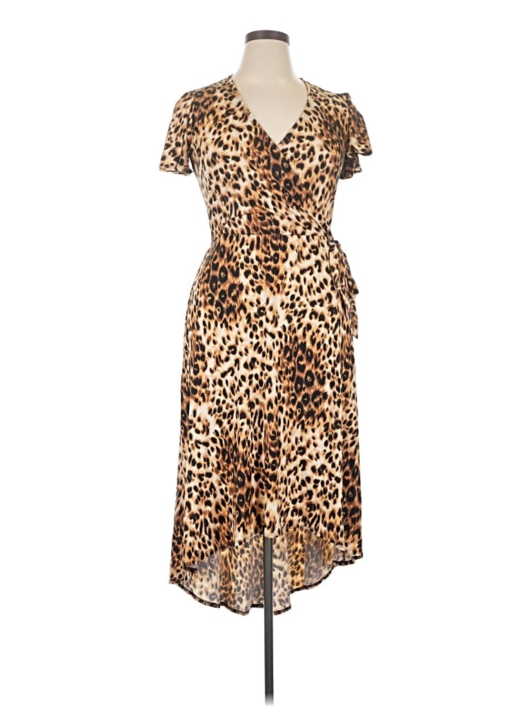 Pre-owned By & By Casual Dress In Brown