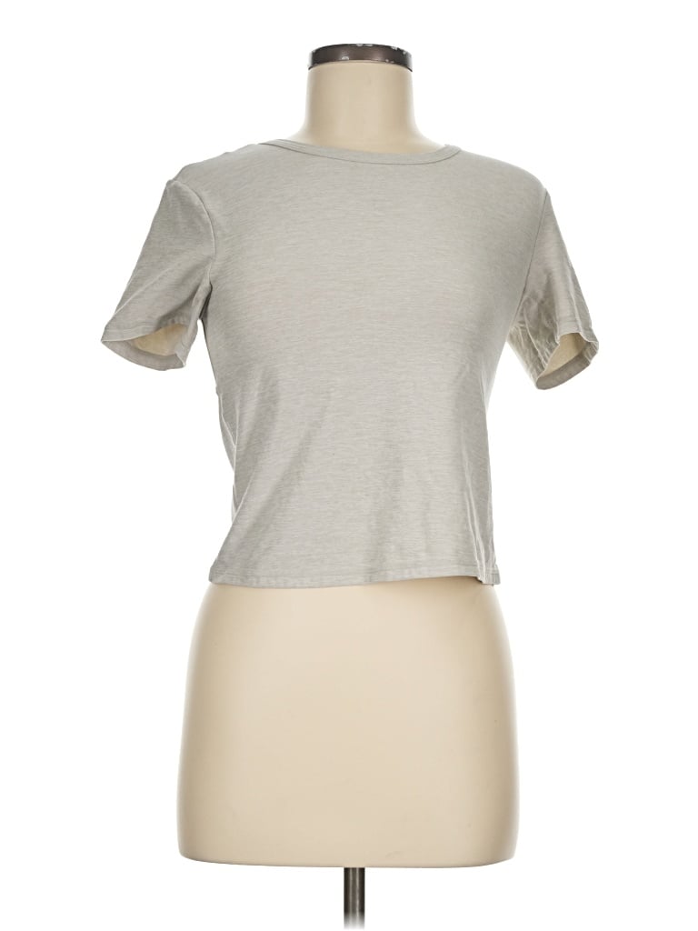 Pre-owned Gaiam Short Sleeve T-shirt In Silver