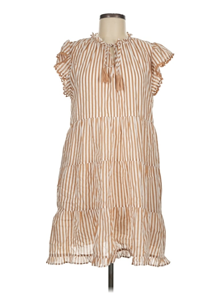 Pre-owned Sugarlips Casual Dress In Tan
