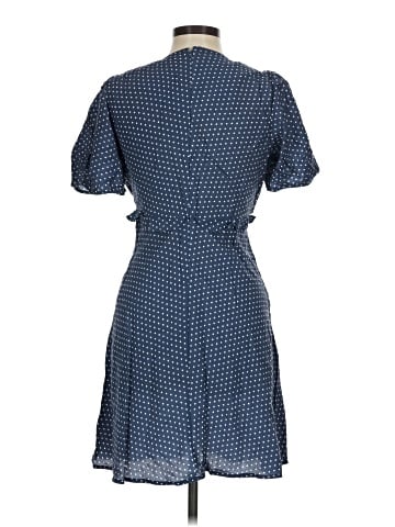 Madewell Puff-Sleeve Ruffle Mini Dress in Polka Dot (view 2)
