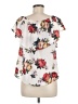 Veronica M. 100% Polyester Ivory Short Sleeve Blouse Size M - photo 2
