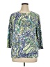 JM Collection Green 3/4 Sleeve Blouse Size 1X - photo 1