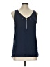 Fortune + Ivy 100% Polyester Blue Sleeveless Blouse Size L - photo 1