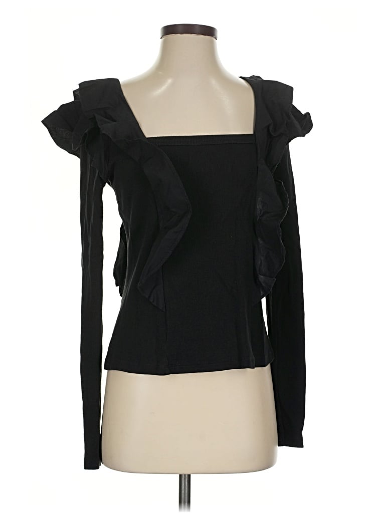 Pre-owned Veronica Beard Jeans Long Sleeve Top In Black