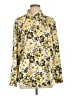 Kasper 100% Polyester Floral Yellow Long Sleeve Blouse Size L - photo 1