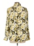 Kasper 100% Polyester Floral Yellow Long Sleeve Blouse Size L - photo 2