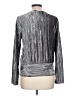 Tahari Metallic Silver Long Sleeve Top Size L - photo 2