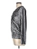 Tahari Metallic Silver Long Sleeve Top Size L - photo 5