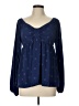 Torrid Blue Long Sleeve Blouse Size Lg Plus (0) - photo 1