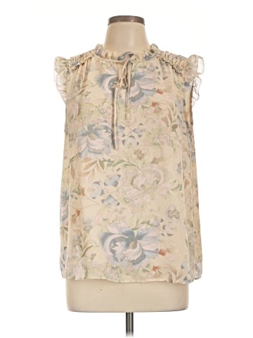 Rose + Olive Sleeveless Blouse (view 1)