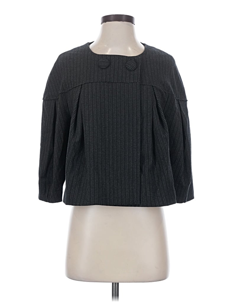 Pre-owned Vertigo 3/4 Sleeve Top Gray Square Neckline Tops