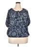 Torrid Blue Short Sleeve Blouse Size 2X Plus (2) - photo 1