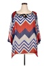 New Directions 100% Polyester Blue 3/4 Sleeve Blouse Size 2X - photo 1