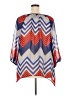 New Directions 100% Polyester Blue 3/4 Sleeve Blouse Size 2X - photo 2