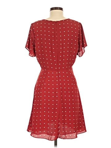 Madewell Button-Front Swing Dress in Grid Dot (view 2)