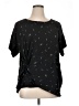 Worthington 100% Polyester Black Short Sleeve Blouse Size XL - photo 1