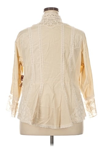 Coldwater Creek 3/4 Sleeve Silk Top (view 2)