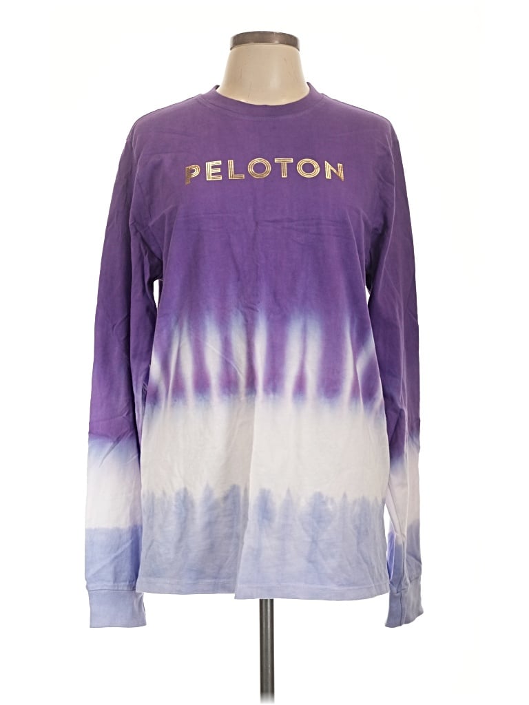 Pre-owned Peloton Long Sleeve T-shirt In Purple