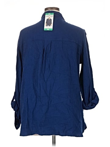 Anne Klein Long Sleeve Button-Down Shirt (view 2)