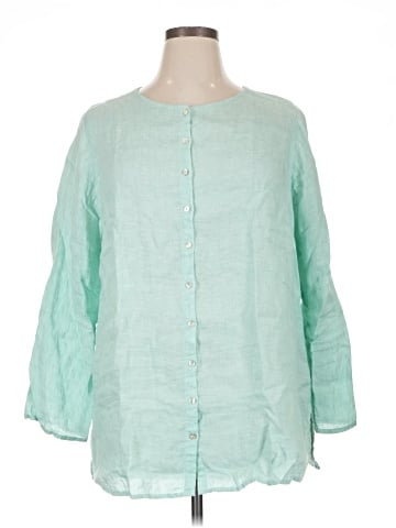 Tahari 3/4 Sleeve Button-Down Shirt (view 1)