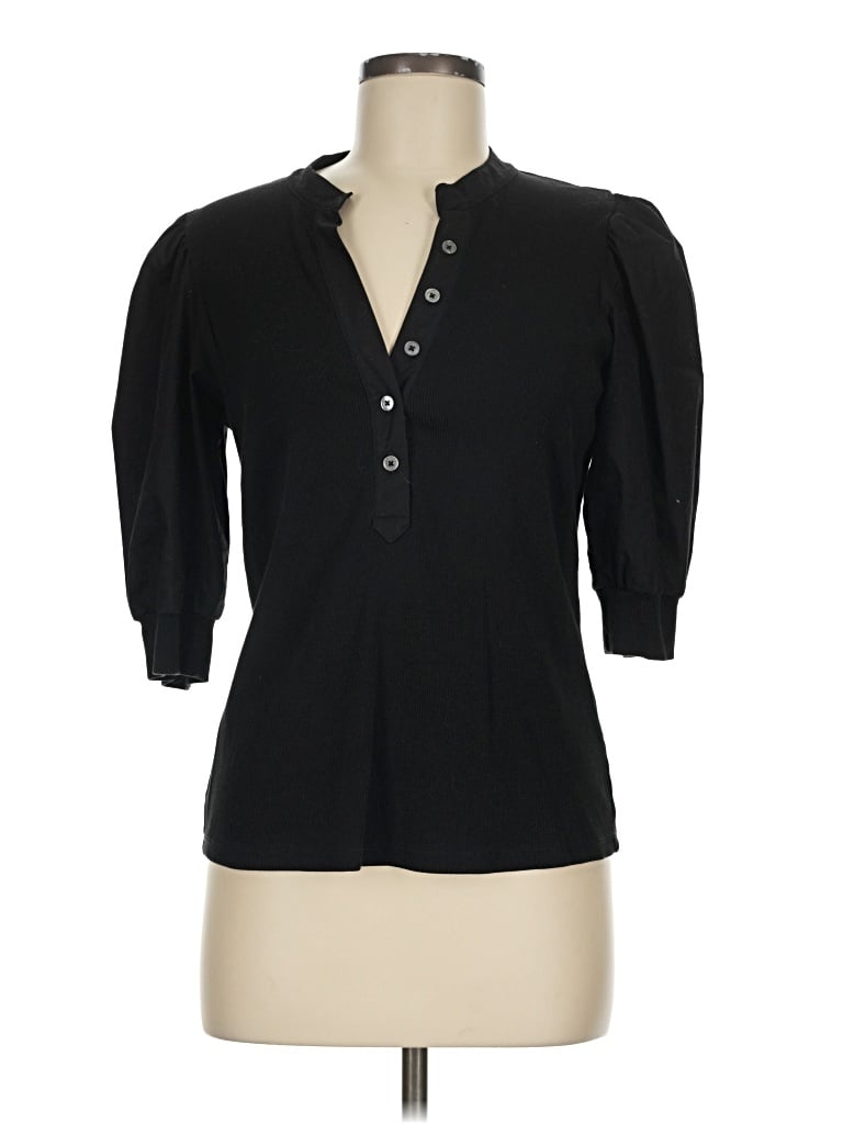 Pre-owned Veronica Beard Jeans 3/4 Sleeve Blouse In Black