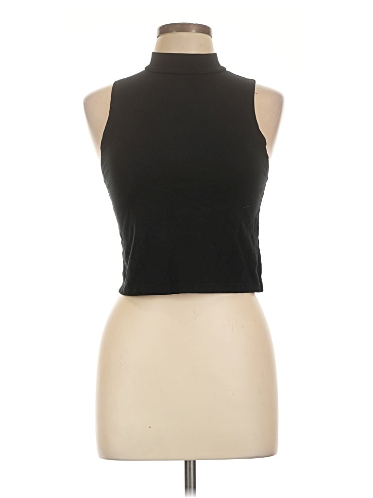 Pre-owned Wild Fable Tank Top Black Halter Neckline Tops
