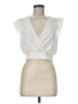 Monteau 100% Polyester White Short Sleeve Top Size M - photo 1