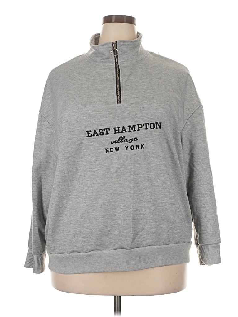 Pre-owned Shein Curve Pullover Sweater In Gray