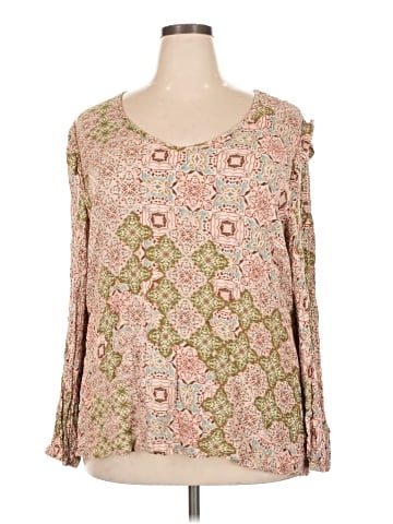 Cotton Bleu Long Sleeve Blouse (view 1)