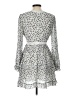 Museum 100% Polyester Polka Dots Silver Casual Dress Size L - photo 2