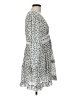 Museum 100% Polyester Polka Dots Silver Casual Dress Size L - photo 4