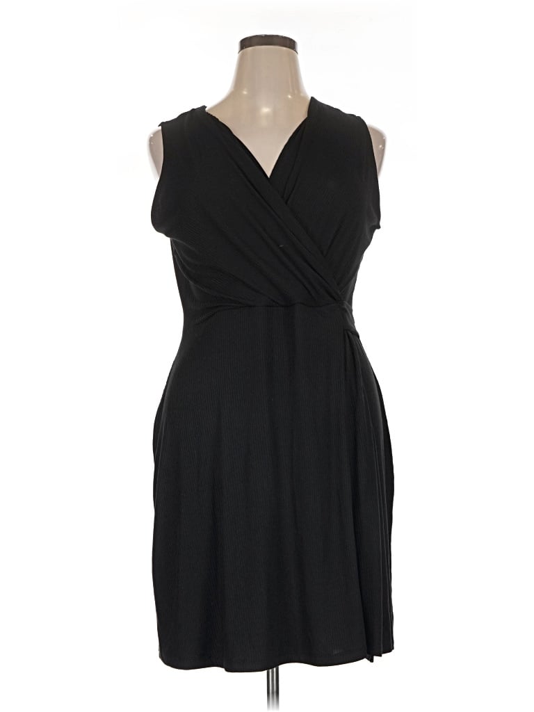 Pre-owned Olivia Grey Cocktail Dress In Black