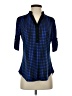 Perseption Concept Blue 3/4 Sleeve Blouse Size S - photo 1