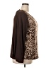 White Stag Animal Print Brown Long Sleeve Blouse Size 20 - photo 4