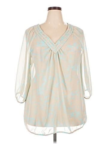 Lane Bryant 3/4 Sleeve T-Shirt (view 1)
