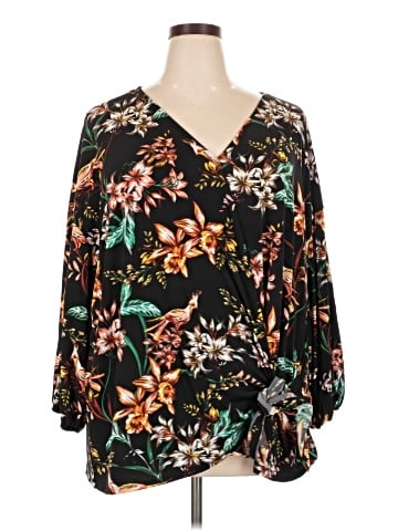 Worthington 3/4 Sleeve Blouse (view 1)