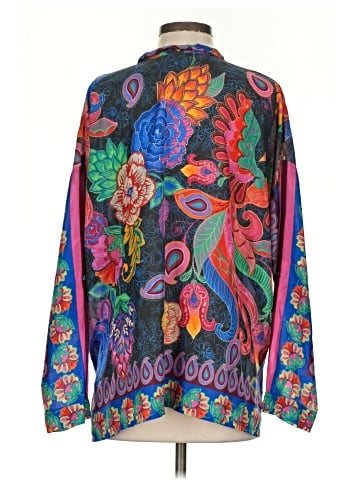 Johnny Was Long Sleeve Silk Top (view 2)