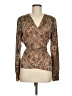 Talbots Paisley Brown Long Sleeve Blouse Size 8 - photo 1