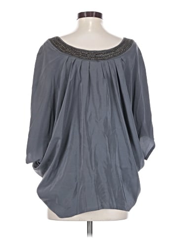 Chelsea Flower 3/4 Sleeve Silk Top (view 2)