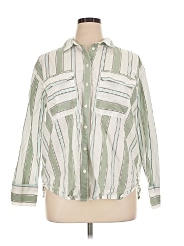 Ann Taylor LOFT 3/4 Sleeve Button-Down Shirt (view 1)