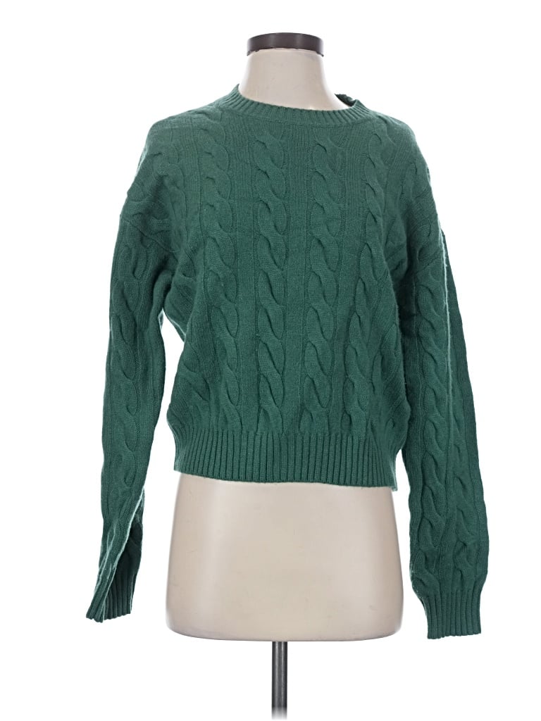 Pre-owned The Group By Babaton Wool Pullover Sweater In Green