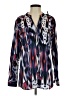 Calvin Klein Print Blue Long Sleeve Blouse Size S - photo 1