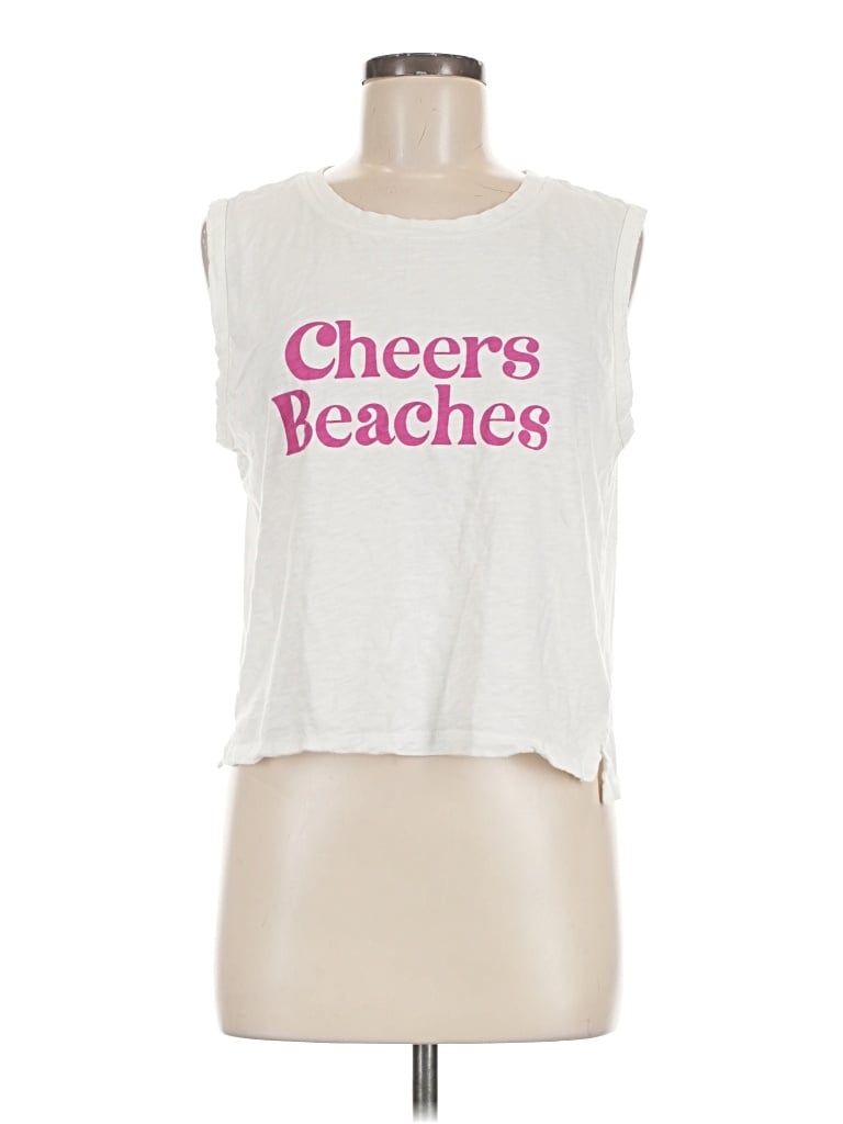 Pre-owned Z Supply Sleeveless T-shirt In White