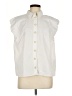Zara Houndstooth White Sleeveless Button-Down Shirt Size M - photo 1
