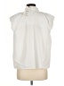 Zara Houndstooth White Sleeveless Button-Down Shirt Size M - photo 2