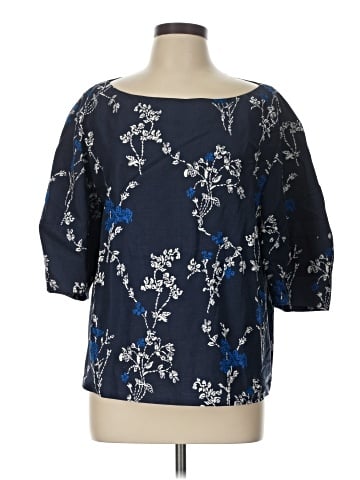 Lafayette 148 New York 3/4 Sleeve Silk Top (view 1)